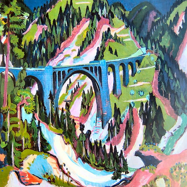 Pont près de Wiesen - Ernst Ludwig Kirchner