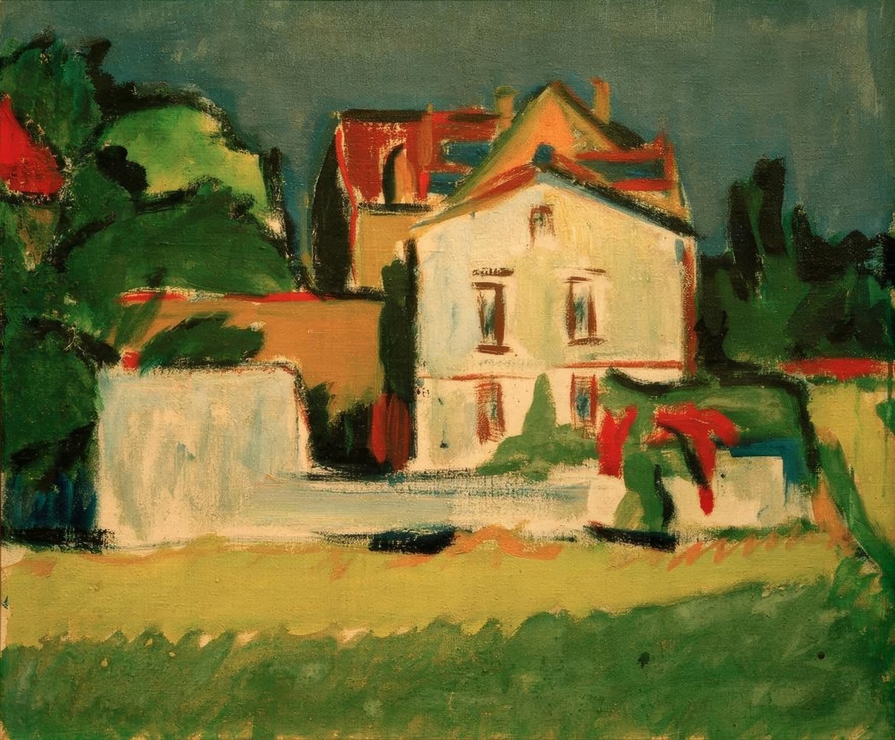 La maison blanche (Maison de Moritzburg) - Ernst Ludwig Kirchner