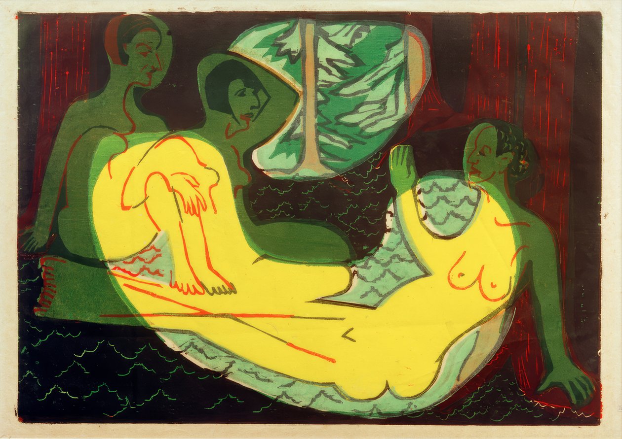 E.L.Kirchner, Trois nus dans la forêt - Ernst Ludwig Kirchner
