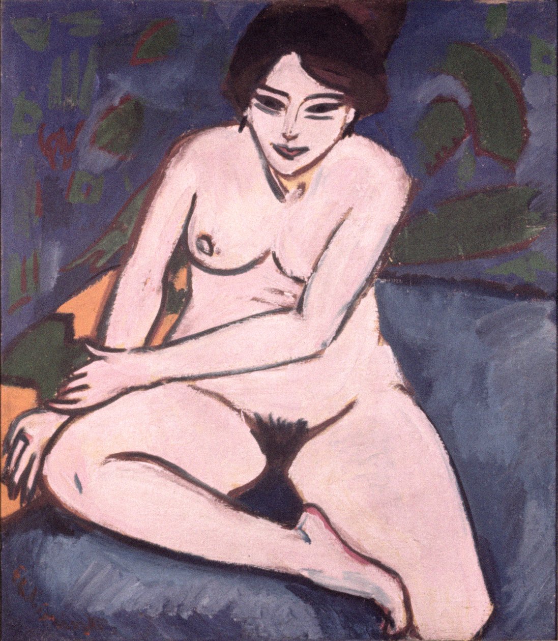 Modèle sur fond bleu, 1906 - Ernst Ludwig Kirchner