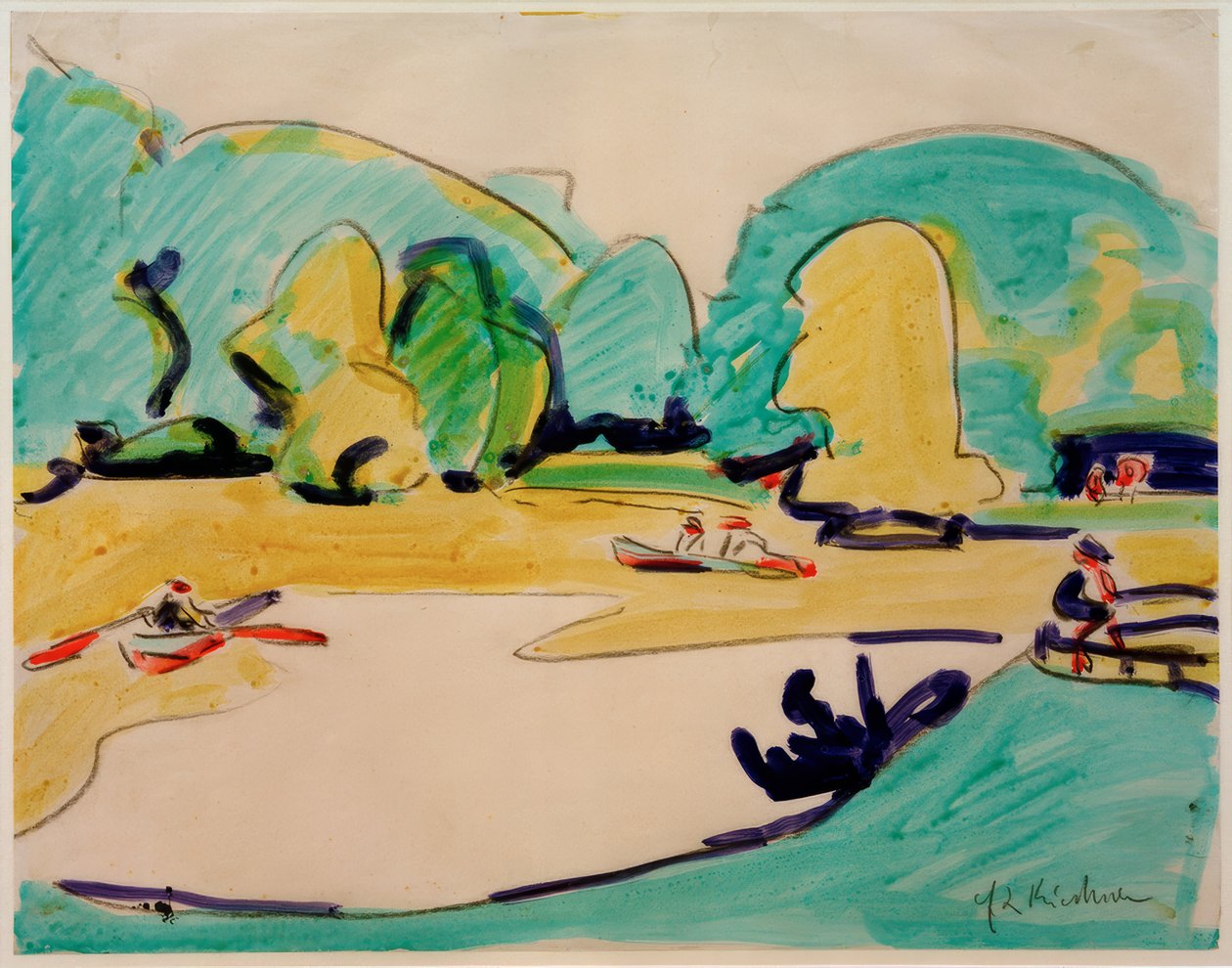 Sans titre (Paysage de parc à Dresde) - Ernst Ludwig Kirchner