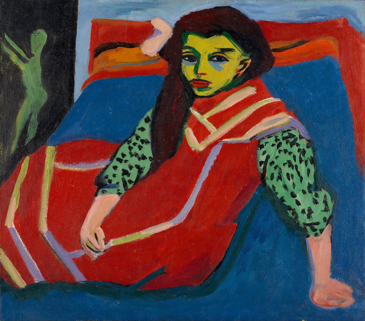 Fille assise (Fränzi Fehrmann) - Ernst Ludwig Kirchner