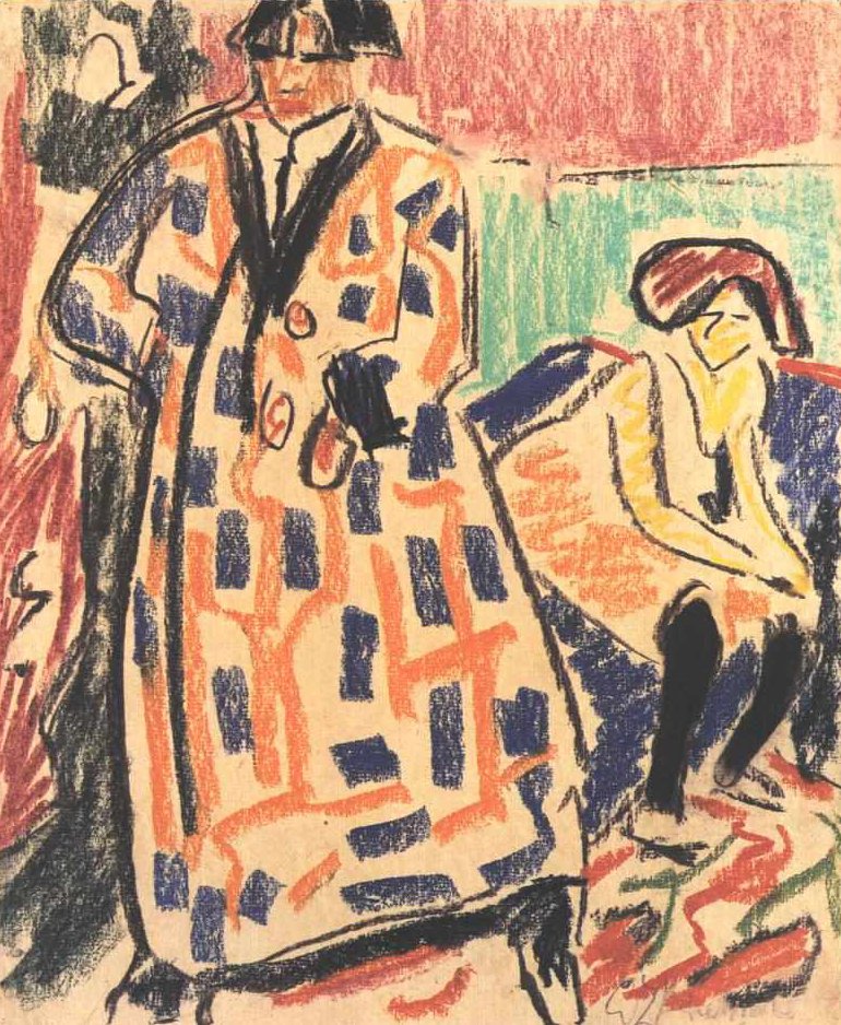 Autoportrait avec modèle - Ernst Ludwig Kirchner
