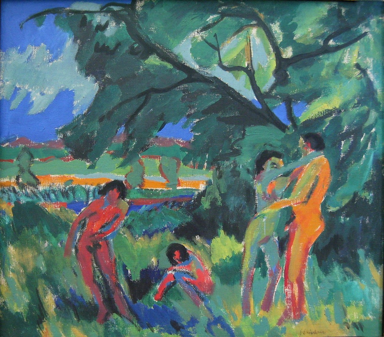 Personnes nues jouant | Ernst Ludwig Kirchner