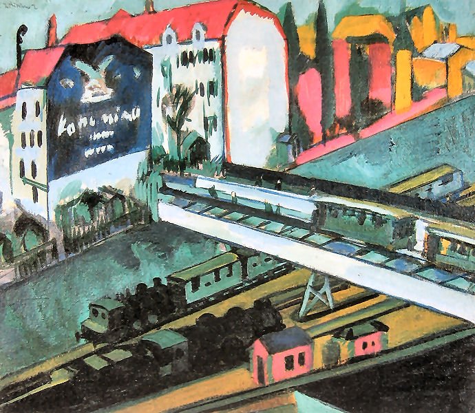 Tramway et chemin de fer - Ernst Ludwig Kirchner