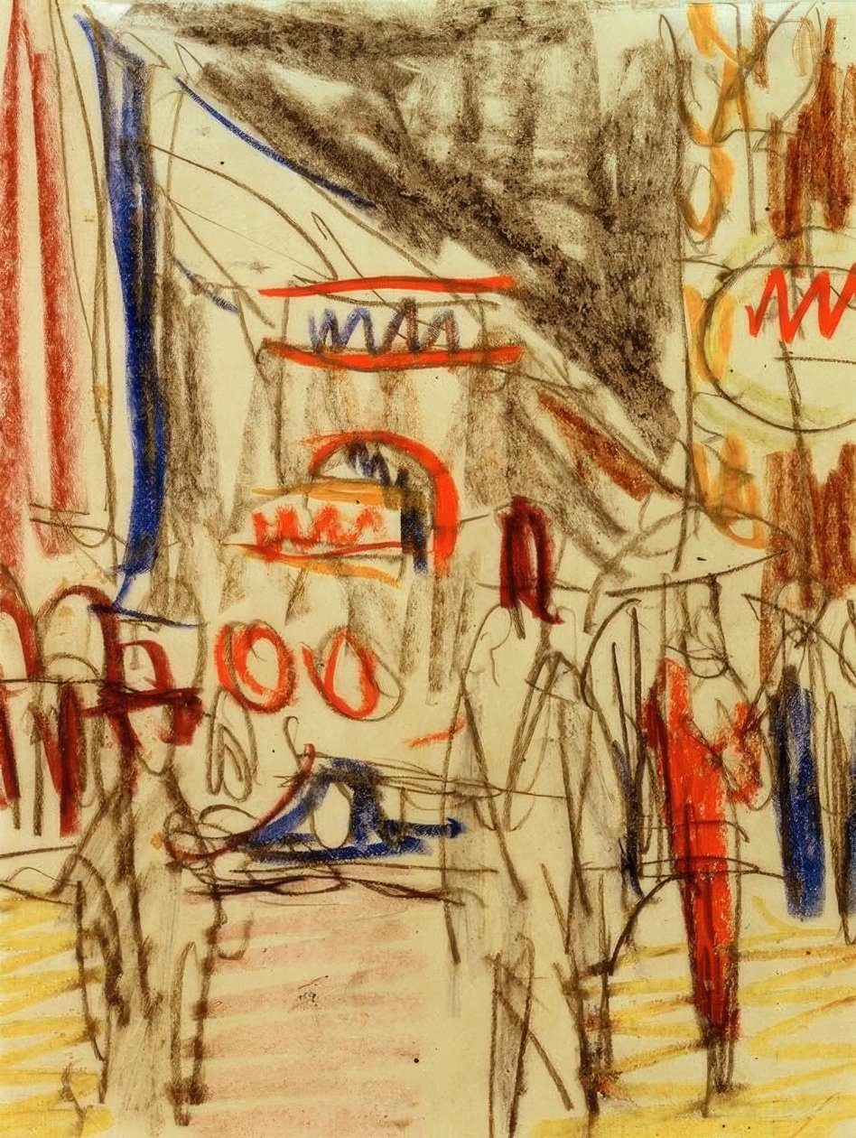 Scène de rue - Ernst Ludwig Kirchner