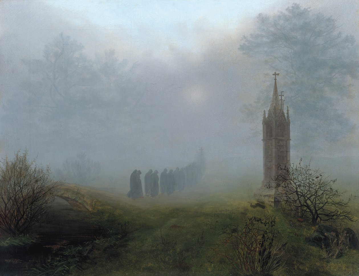 Procession dans le brouillard, 1828 - Ernst Ferdinand Oehme