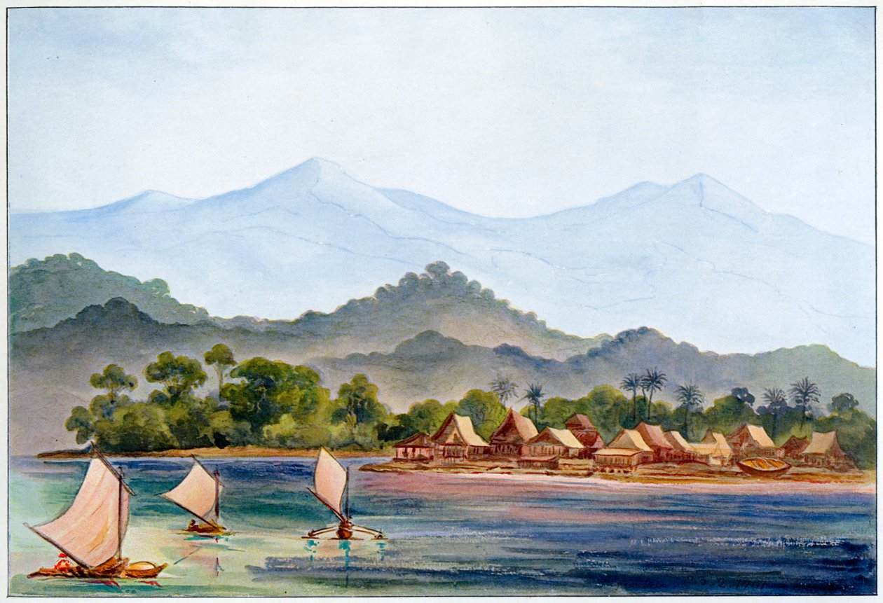 Village, Sumatra, Indonésie, 1906 - Ernst Haeckel