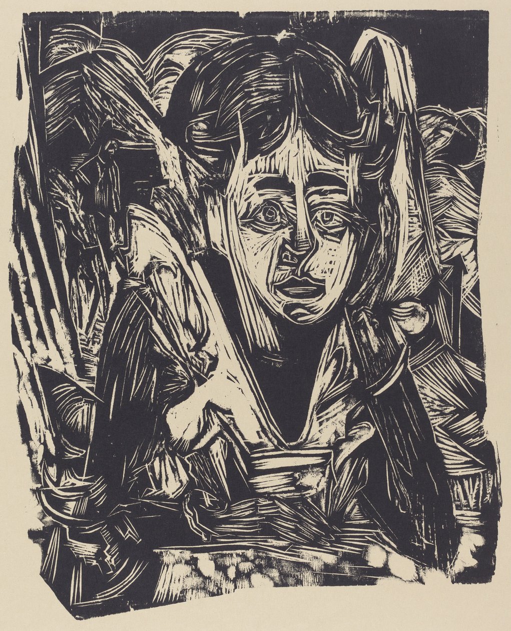 Fille rêvant, 1918 - Ernst Ludwig Kirchner