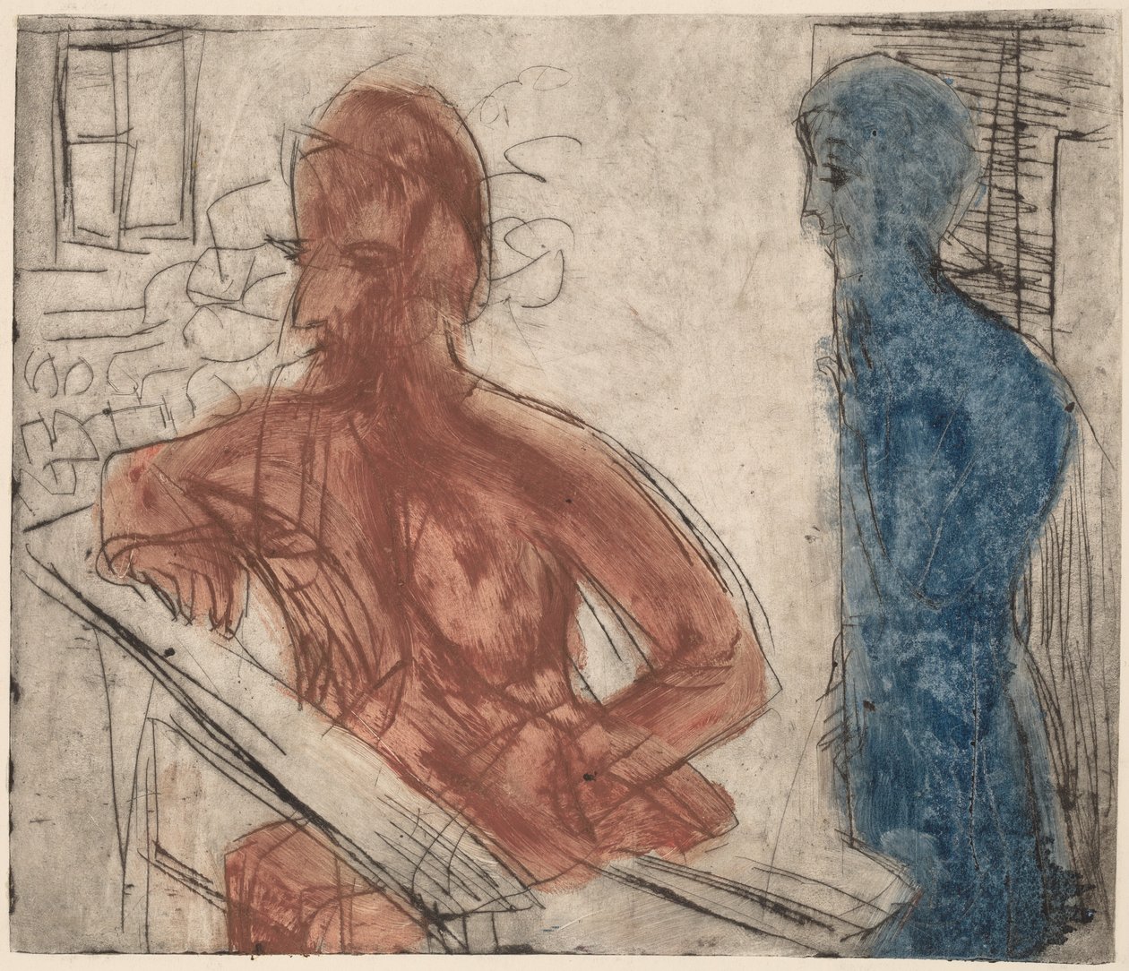 Paysanne et fille, 1921 - Ernst Ludwig Kirchner