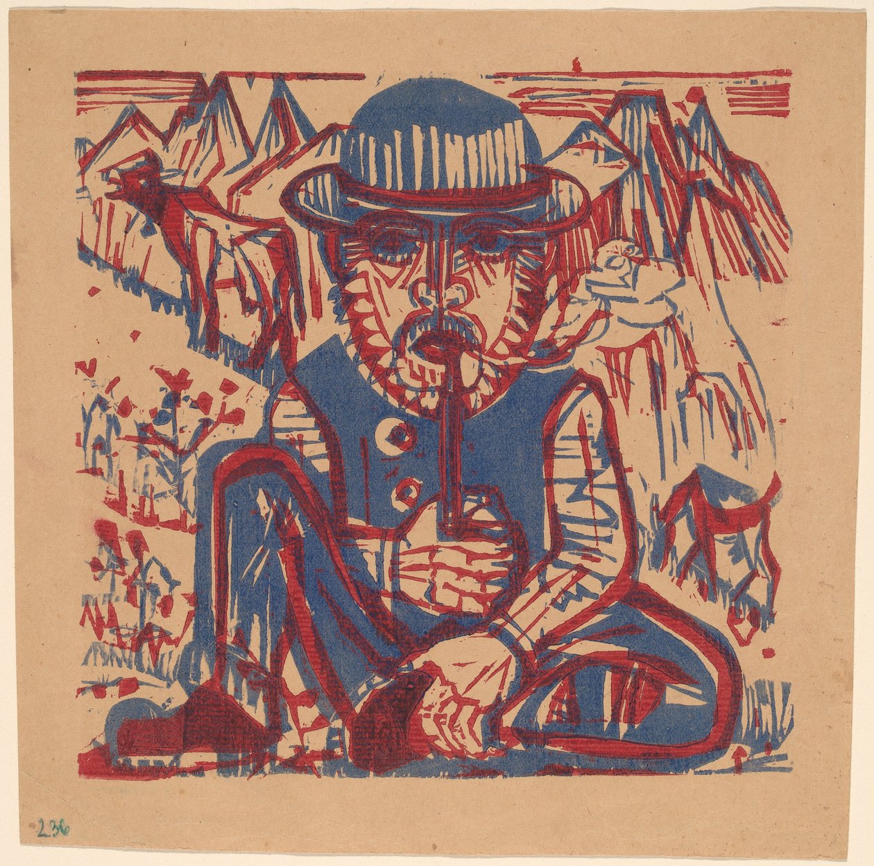 Paysanne fumant - Ernst Ludwig Kirchner