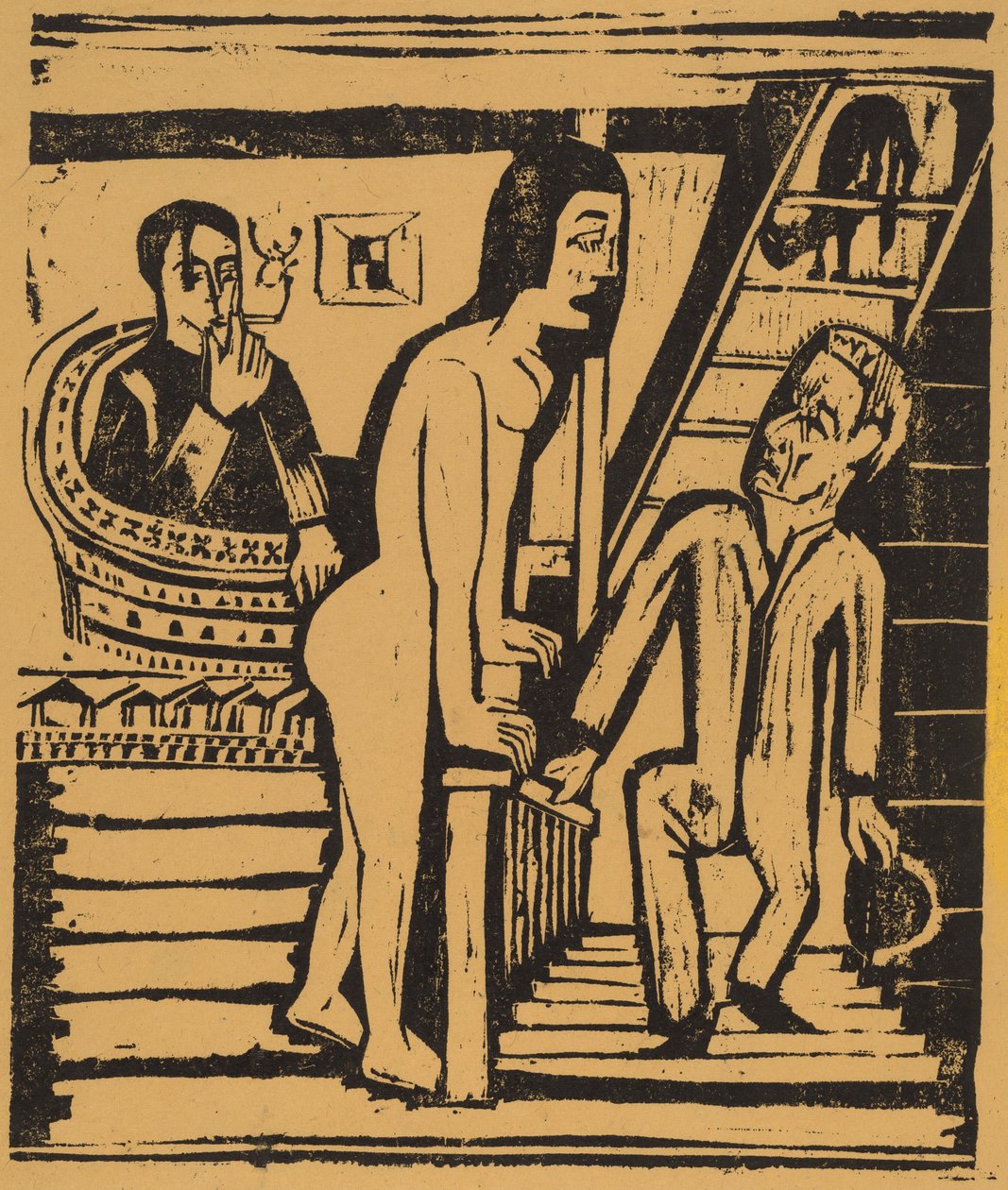 La visite, 1923 - Ernst Ludwig Kirchner