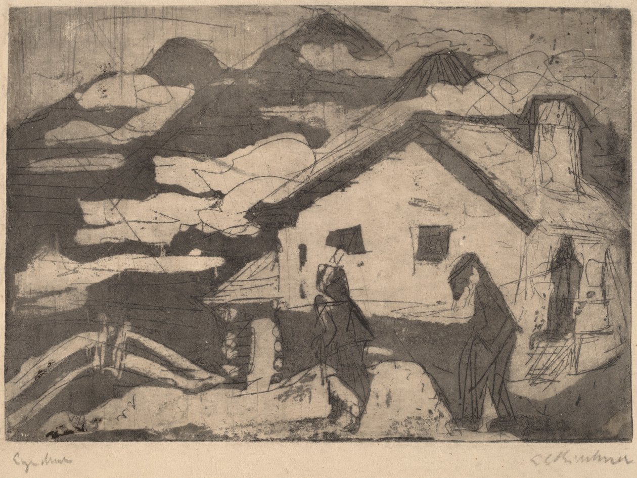 Chalets alpins dans le brouillard - Ernst Ludwig Kirchner