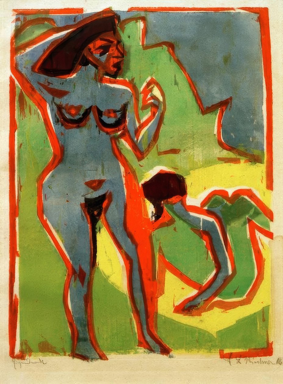 Femmes se baignant (Moritzburg) - Ernst Ludwig Kirchner