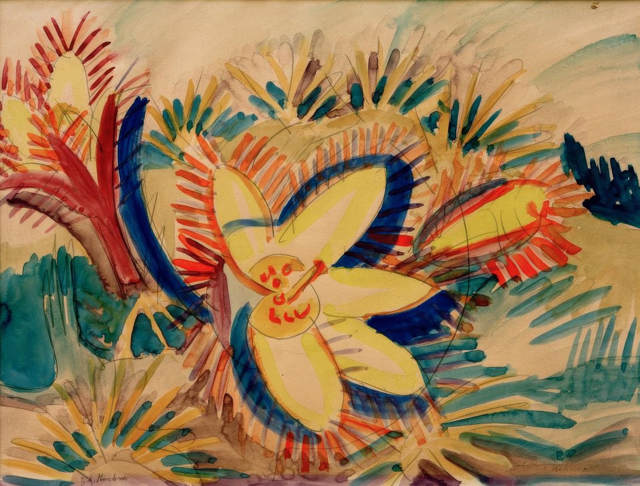Anémone des montagnes - Ernst Ludwig Kirchner