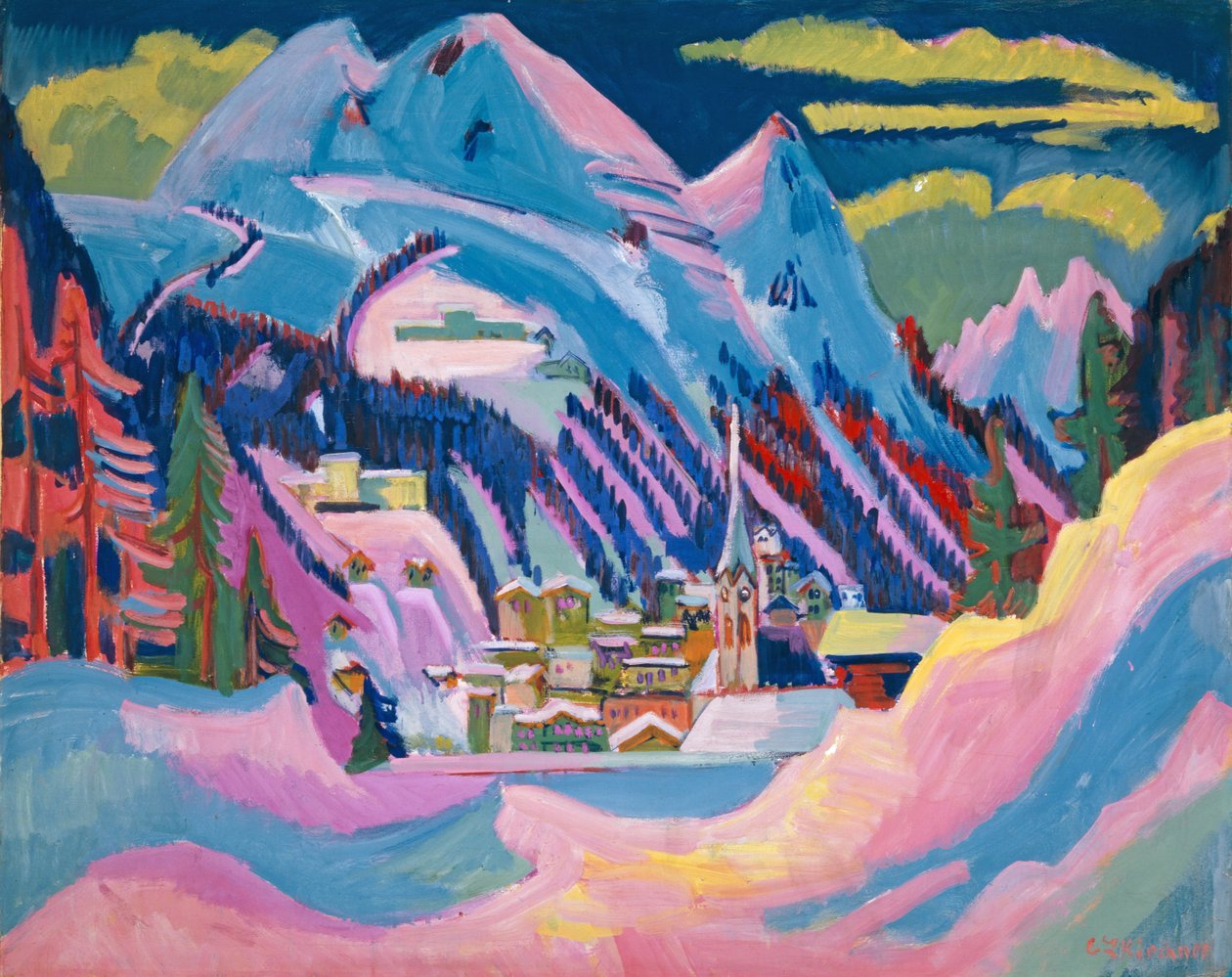 Davos en hiver, 1923 - Ernst Ludwig Kirchner