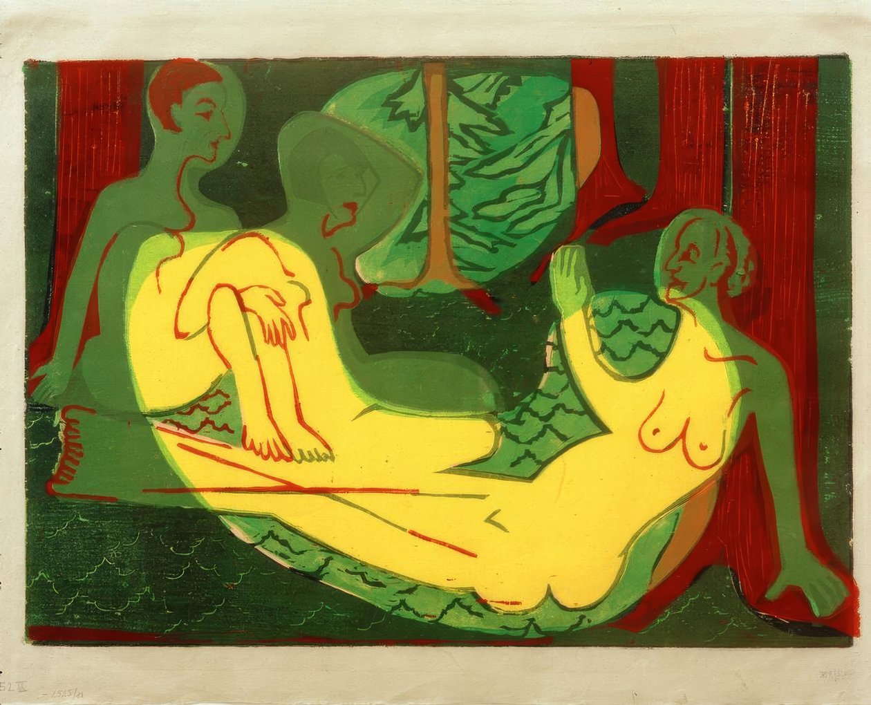 Trois nus dans la forêt - Ernst Ludwig Kirchner