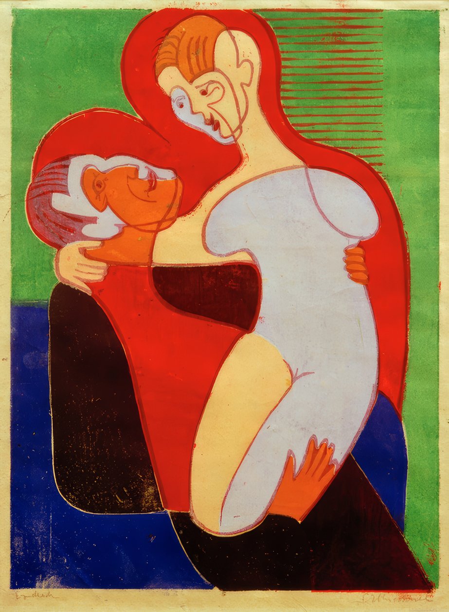 E.L.Kirchner, Couple amoureux (Die Hembusse) - Ernst Ludwig Kirchner