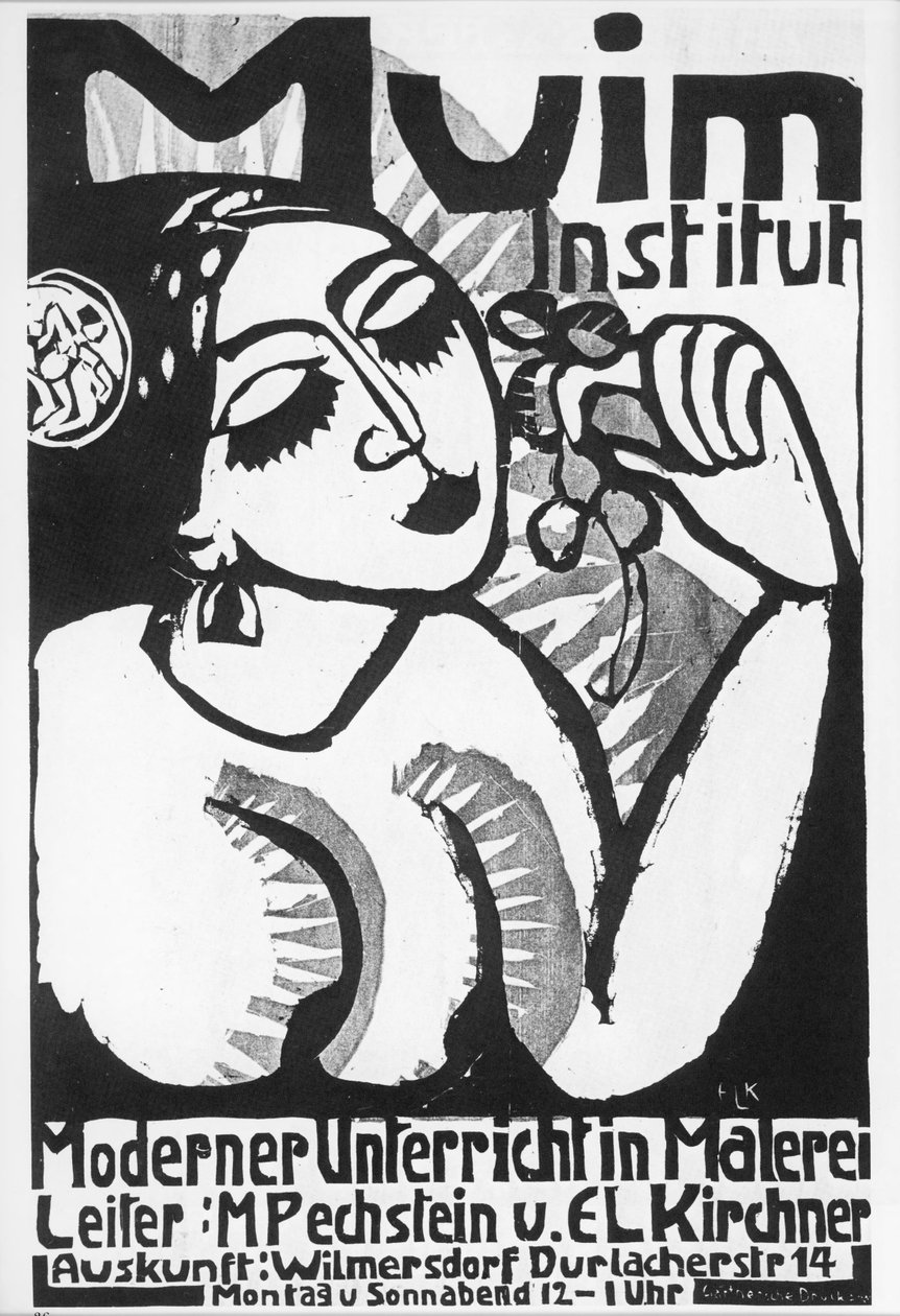 Ernst Ludwig Kirchner : Muim-Institut ... (woodcut) - Ernst Ludwig Kirchner