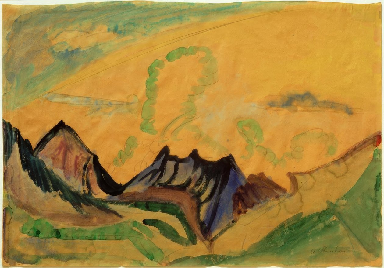 Paysage de montagne - Ernst Ludwig Kirchner