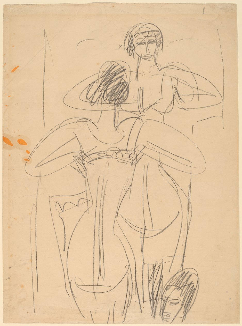 Fille devant un miroir - Ernst Ludwig Kirchner