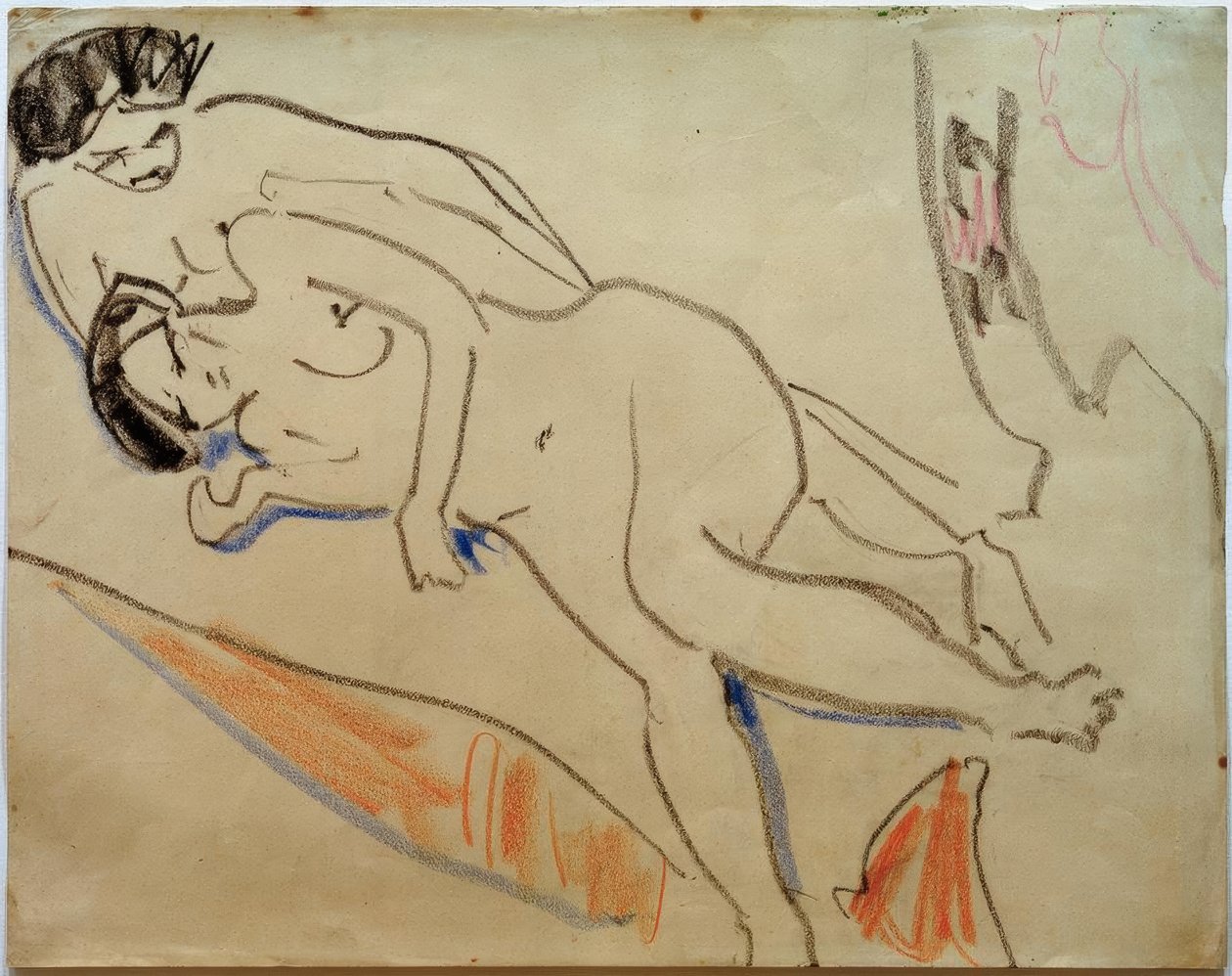 Couple allongé - Ernst Ludwig Kirchner