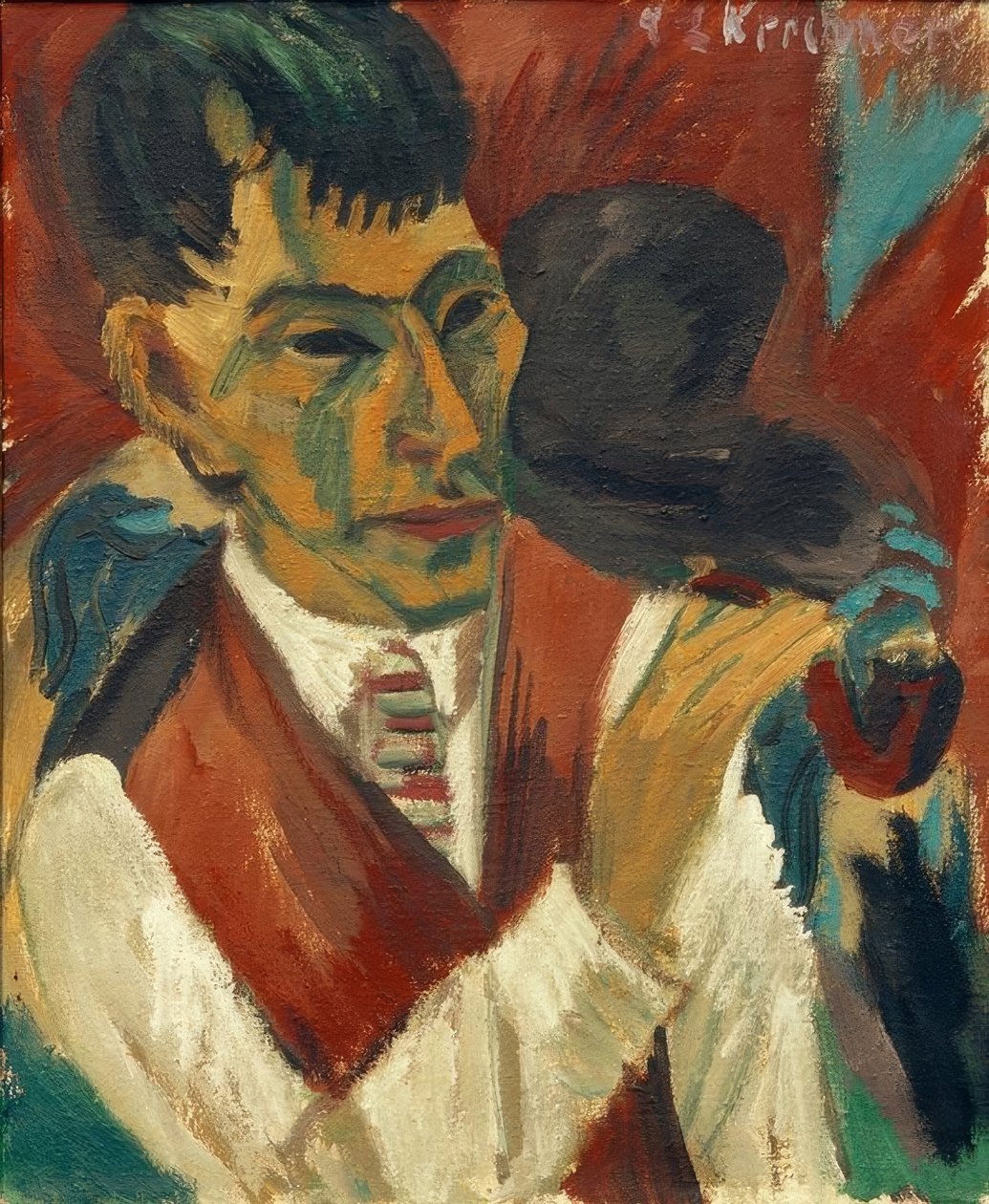 Otto Mueller avec une pipe - Ernst Ludwig Kirchner