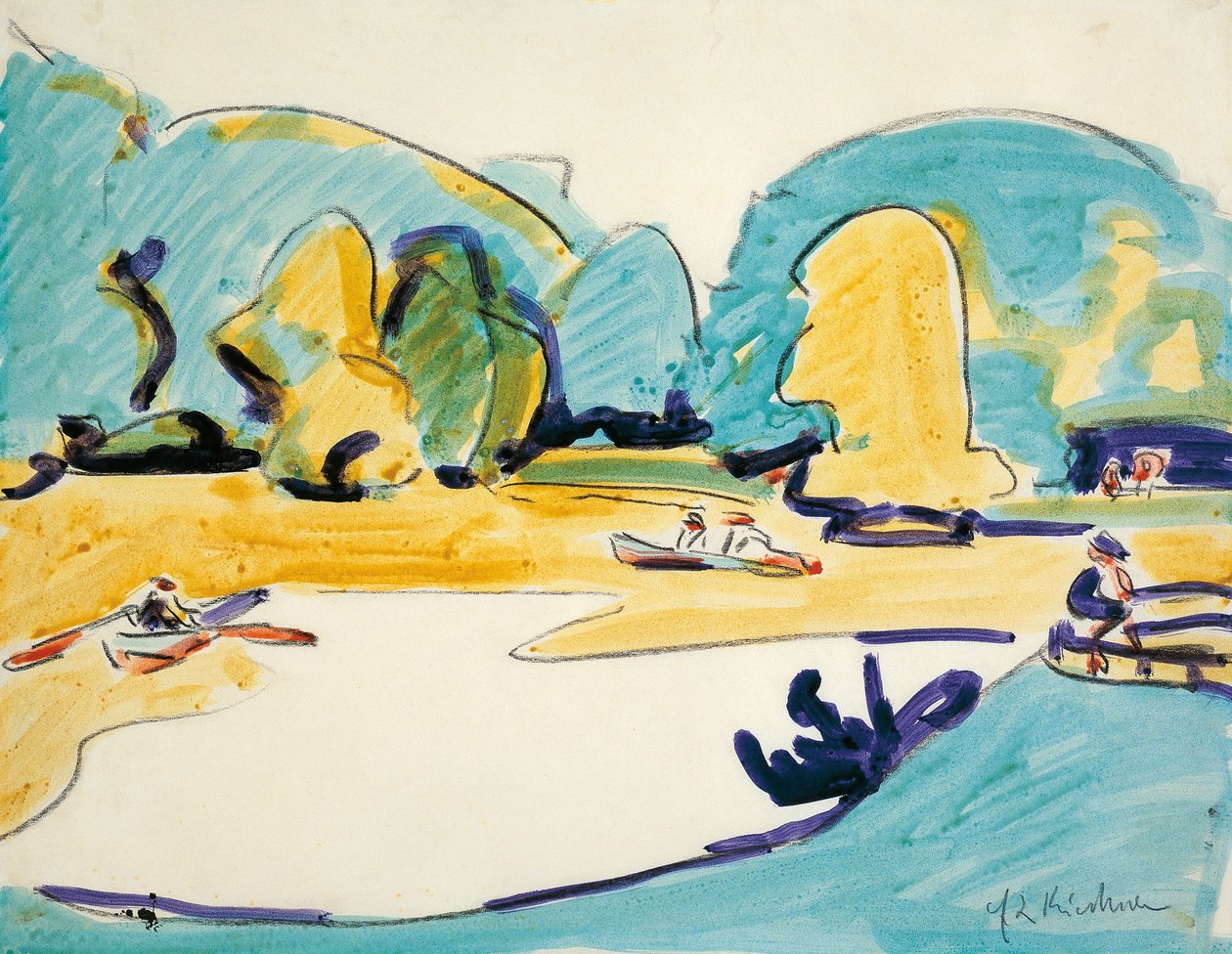 Parc à Dresde - Ernst Ludwig Kirchner