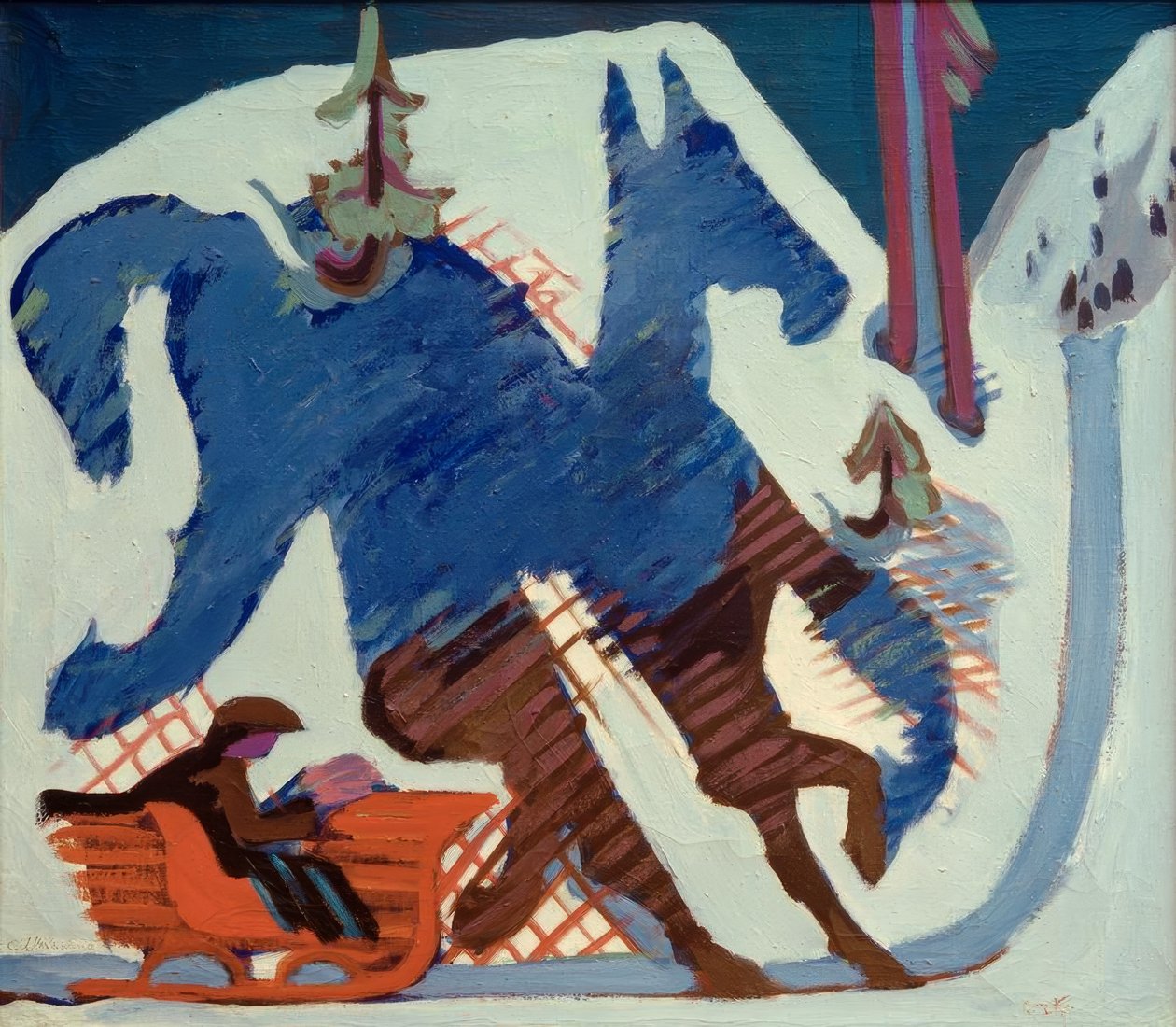 Balade en traîneau - Ernst Ludwig Kirchner