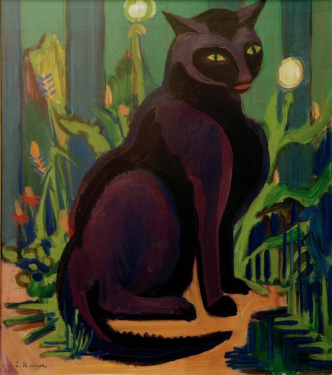 Chat noir (Chat Bobby) - Ernst Ludwig Kirchner