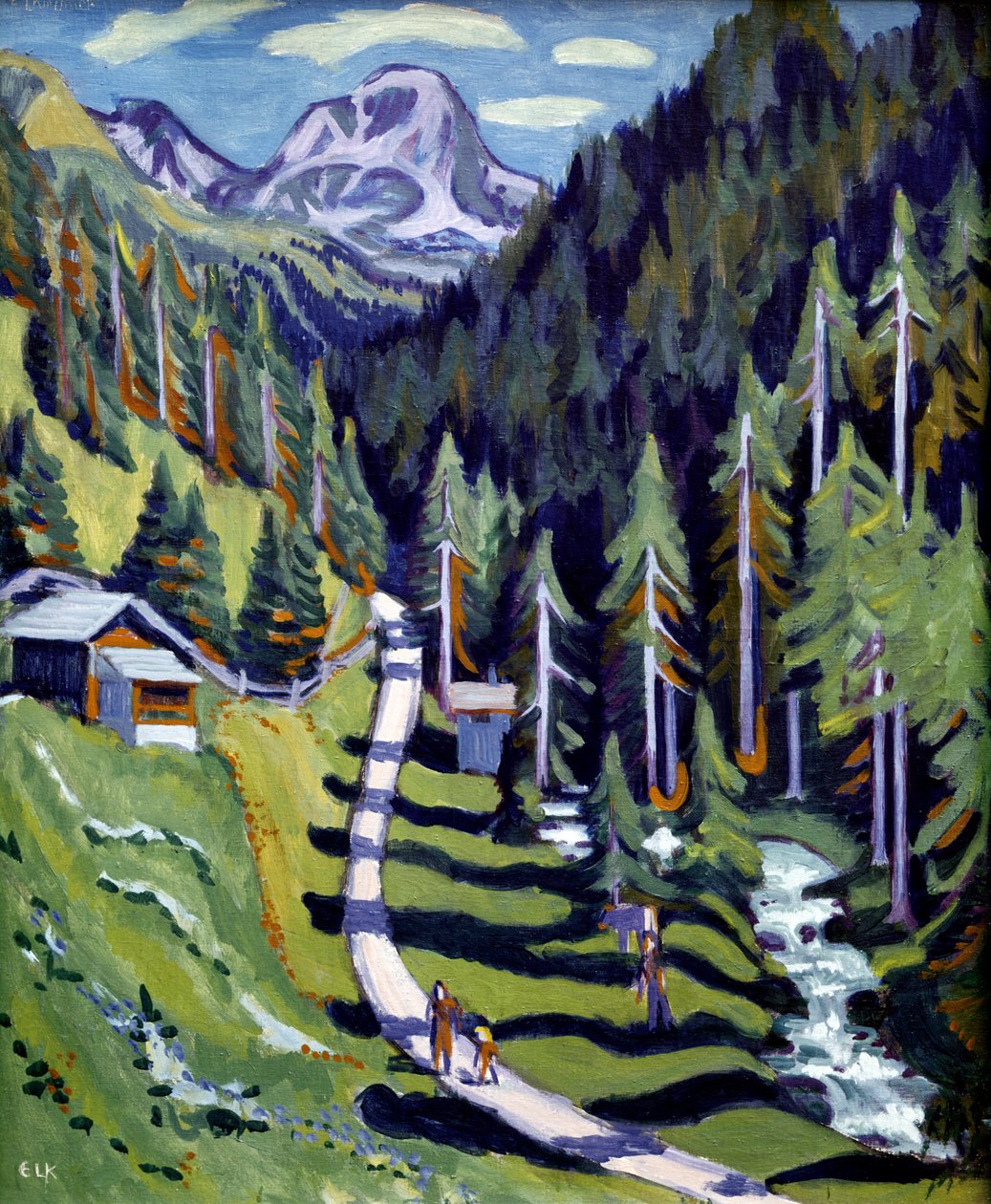 Vallée du Sertig. 1937. (huile sur toile) - Ernst Ludwig Kirchner
