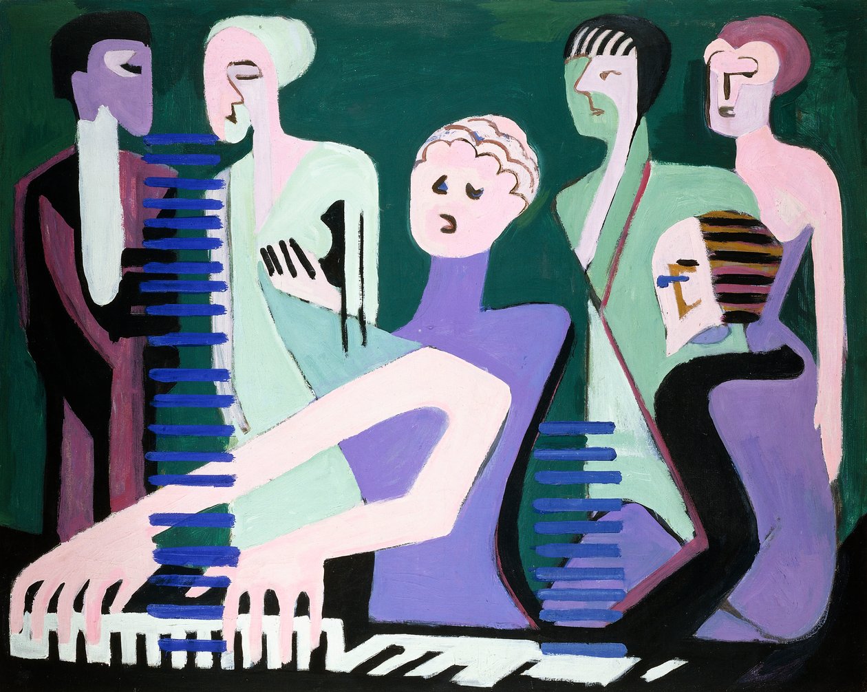 Chanteur au piano (pianiste) - Ernst Ludwig Kirchner