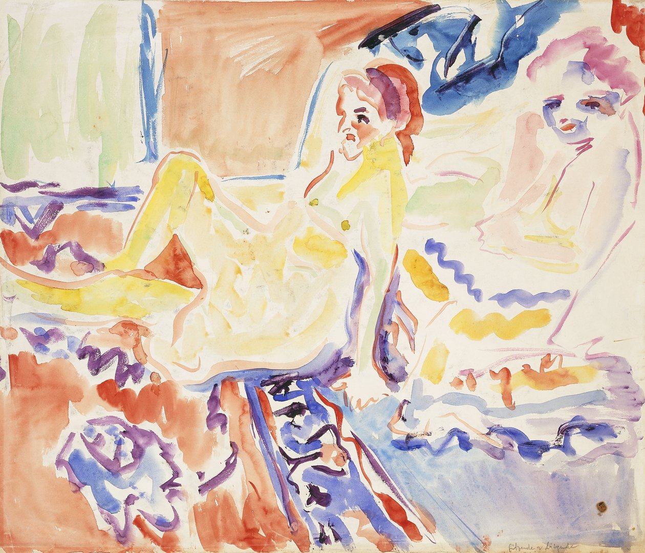 Assis et Allongé - Ernst Ludwig Kirchner