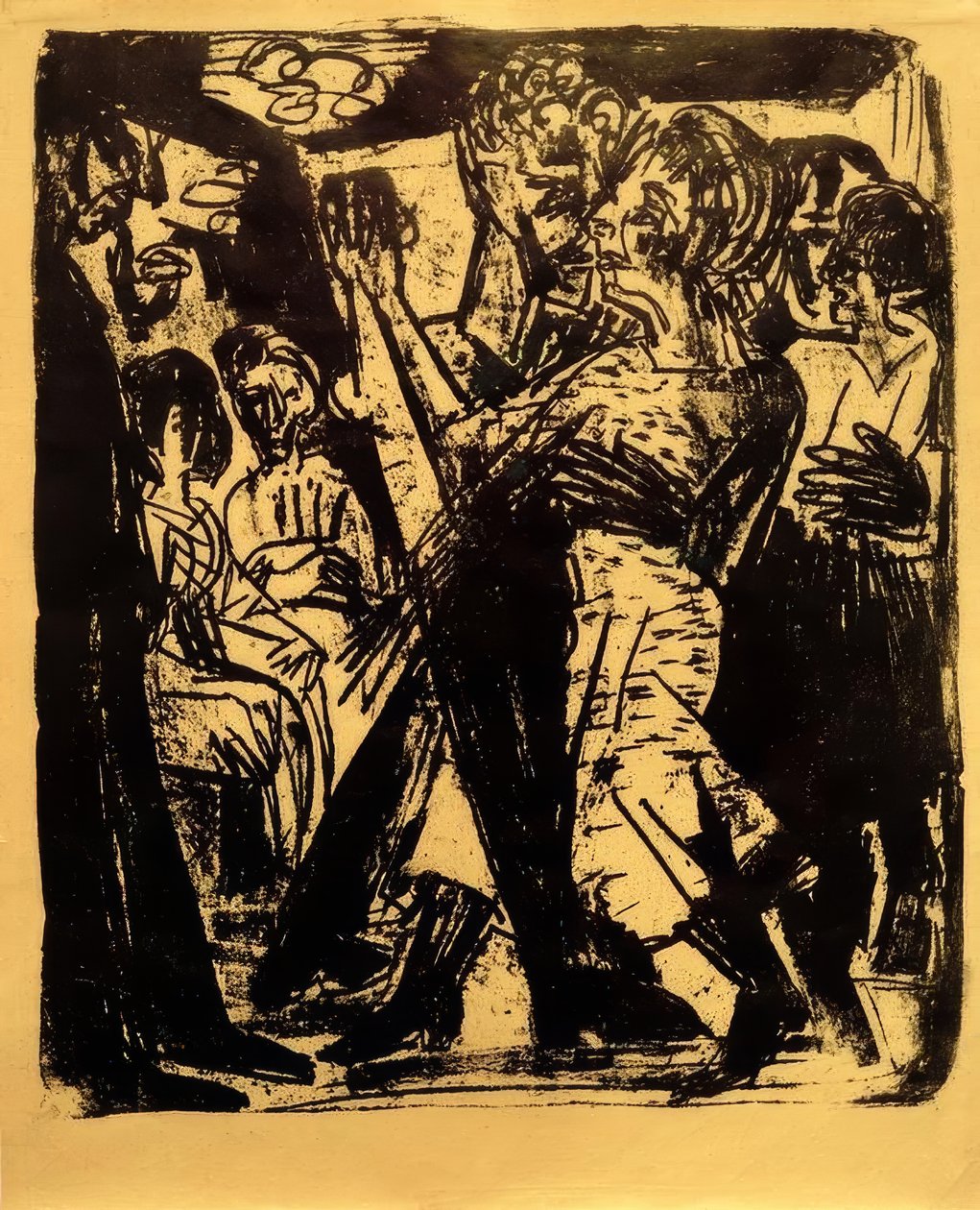 Couple de paysans dansant - Ernst Ludwig Kirchner