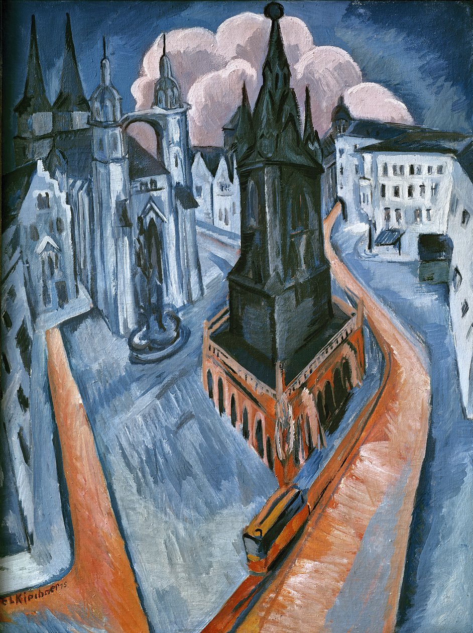 La Tour Rouge à Halle - Ernst Ludwig Kirchner