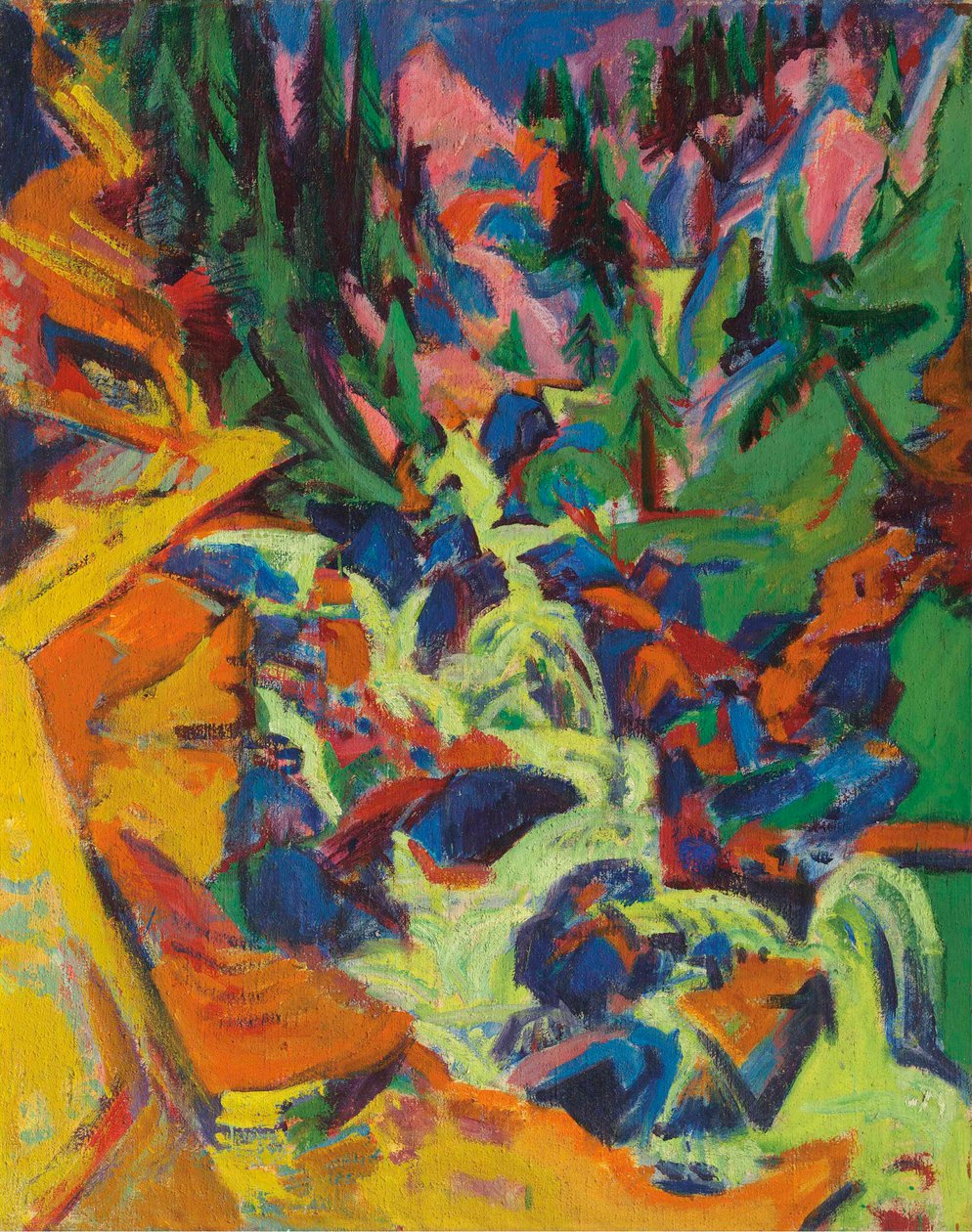 La cascade - Ernst Ludwig Kirchner