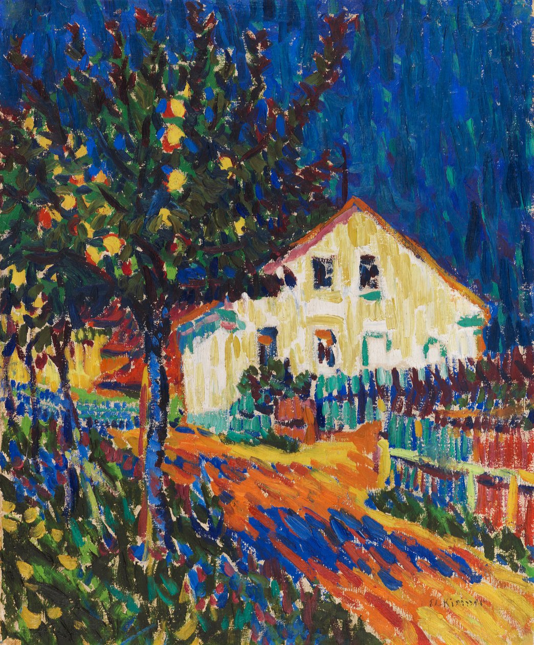 Rue de village avec pommiers, 1907 - Ernst Ludwig Kirchner