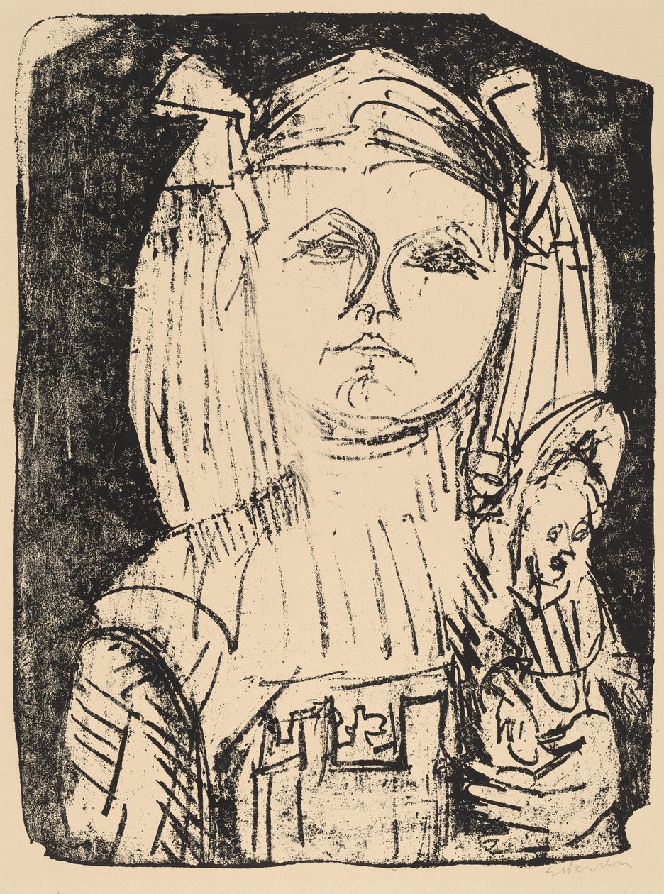 Jeune fille avec poupée - Ernst Ludwig Kirchner