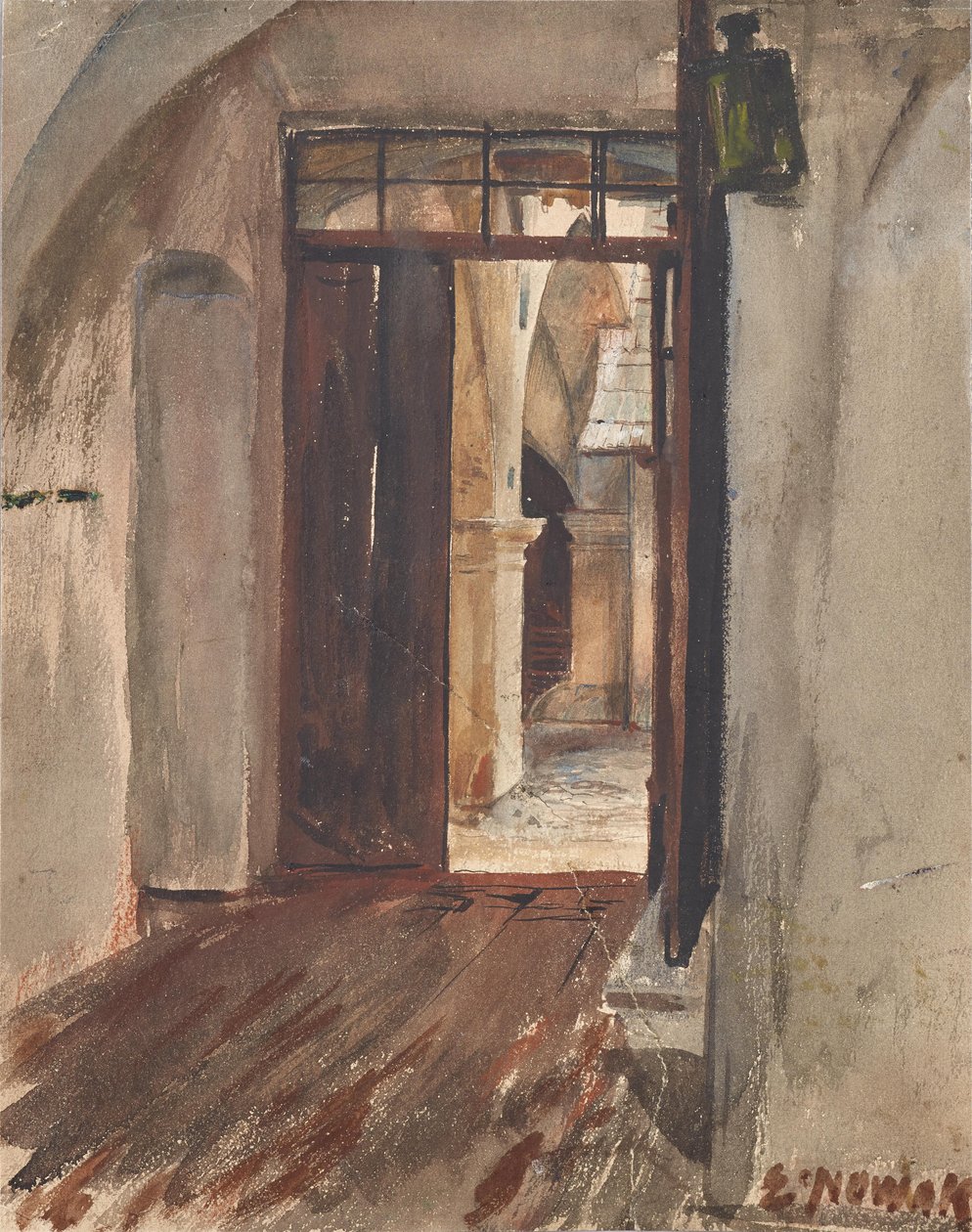 Couloir et cour - Ernst Nowak