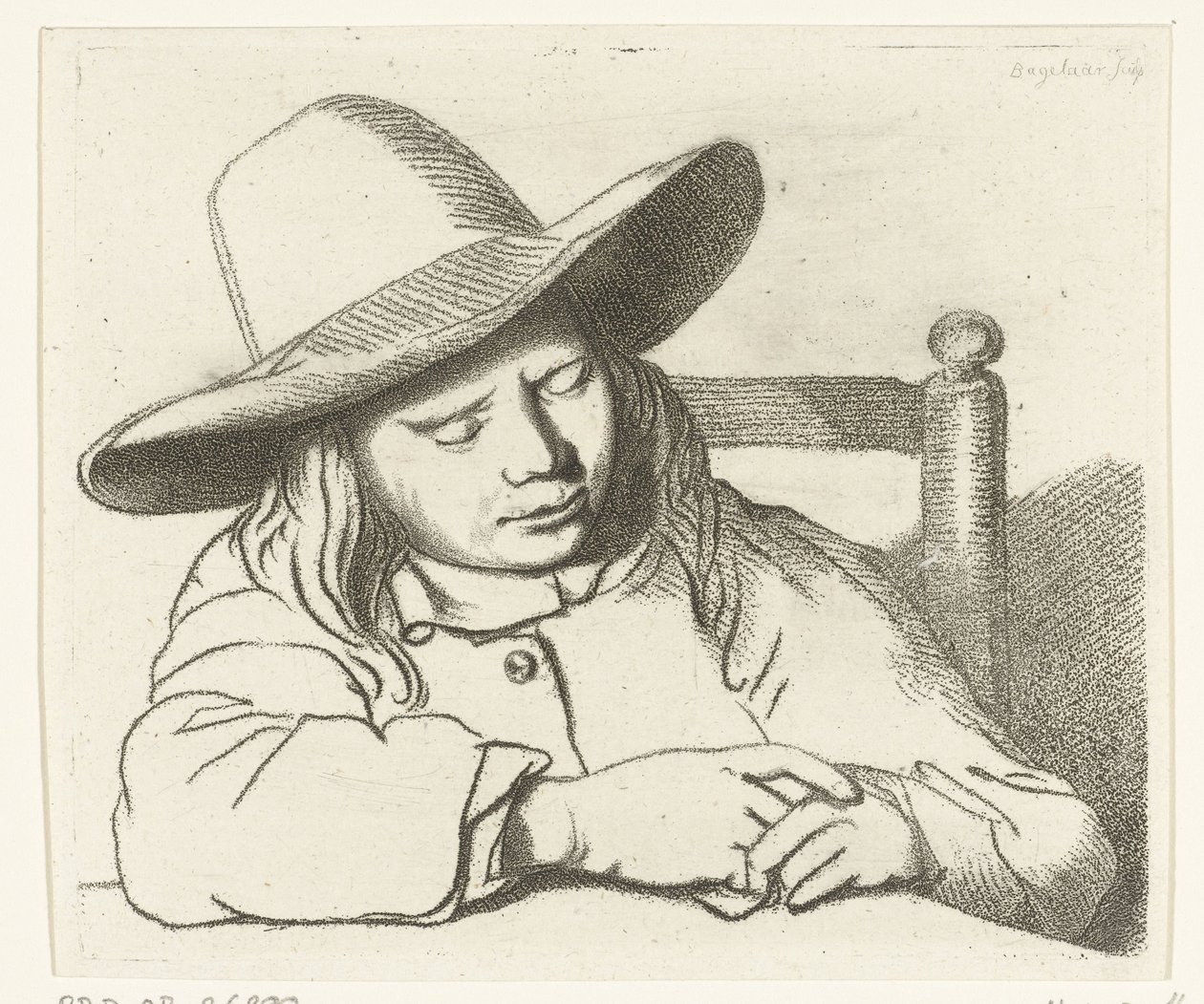 Garçon endormi avec un chapeau - Ernst Willem Jan Bagelaar