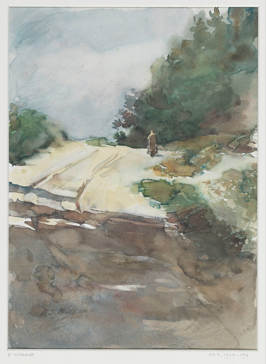 Chemin sablonneux à travers un paysage boisé - Ernst Witkamp