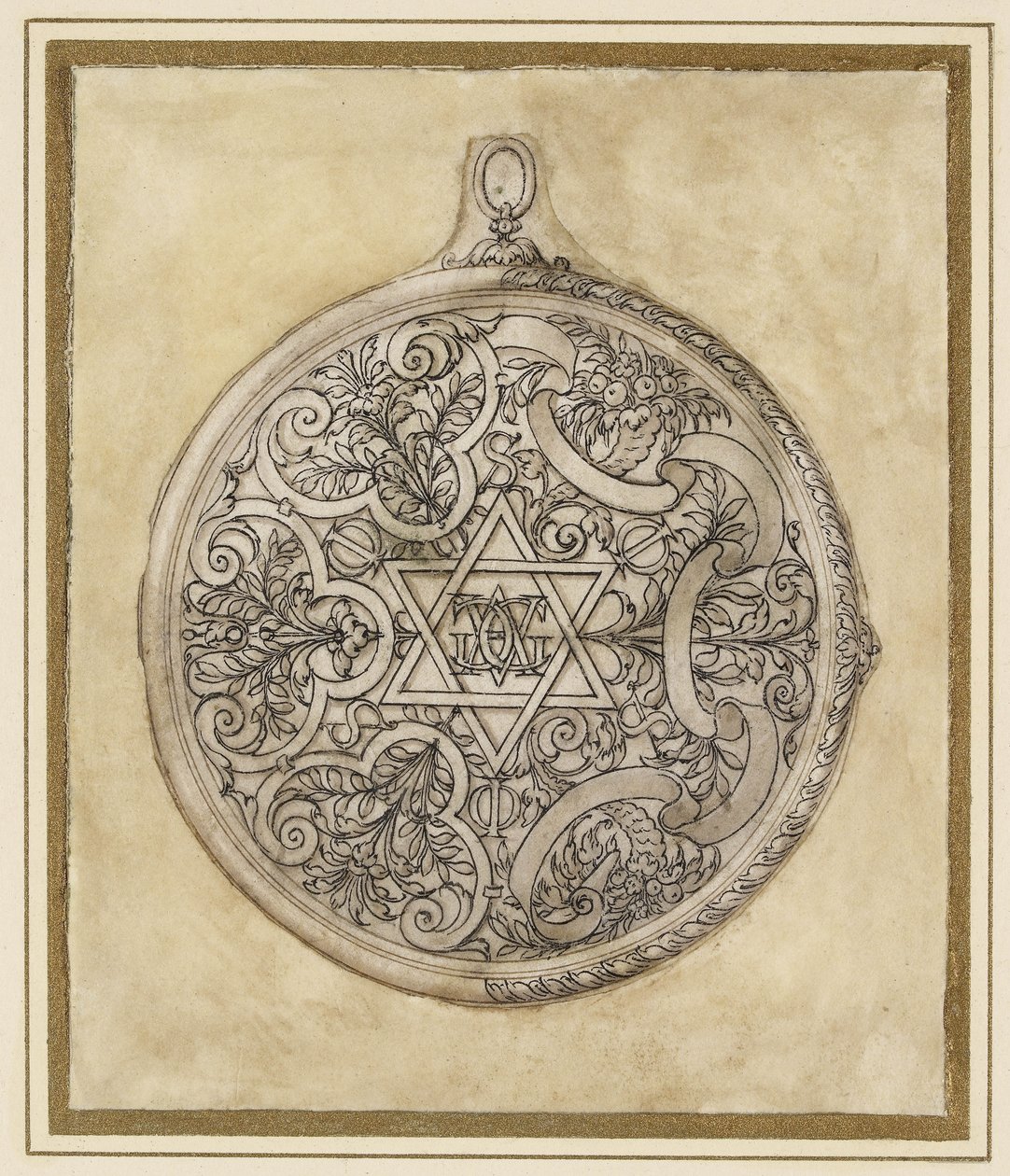 Conception pour un pendentif circulaire, 16ème siècle - Etienne Delaune