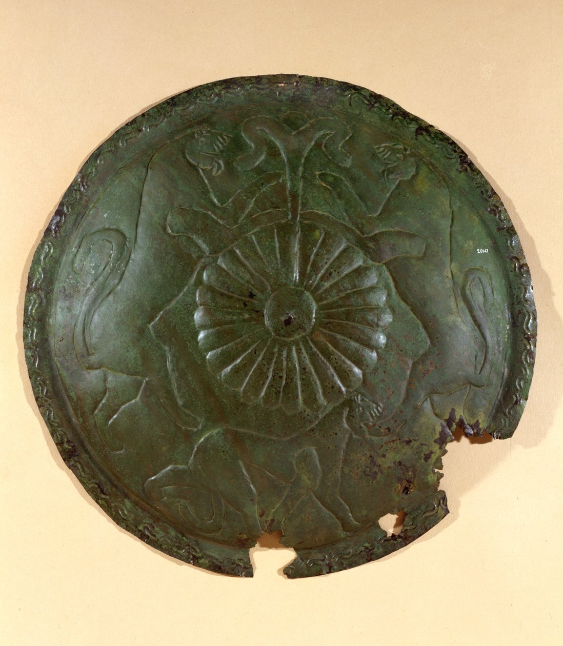 Disque avec décorations en relief de Cerveteri, Italie - Etruscan
