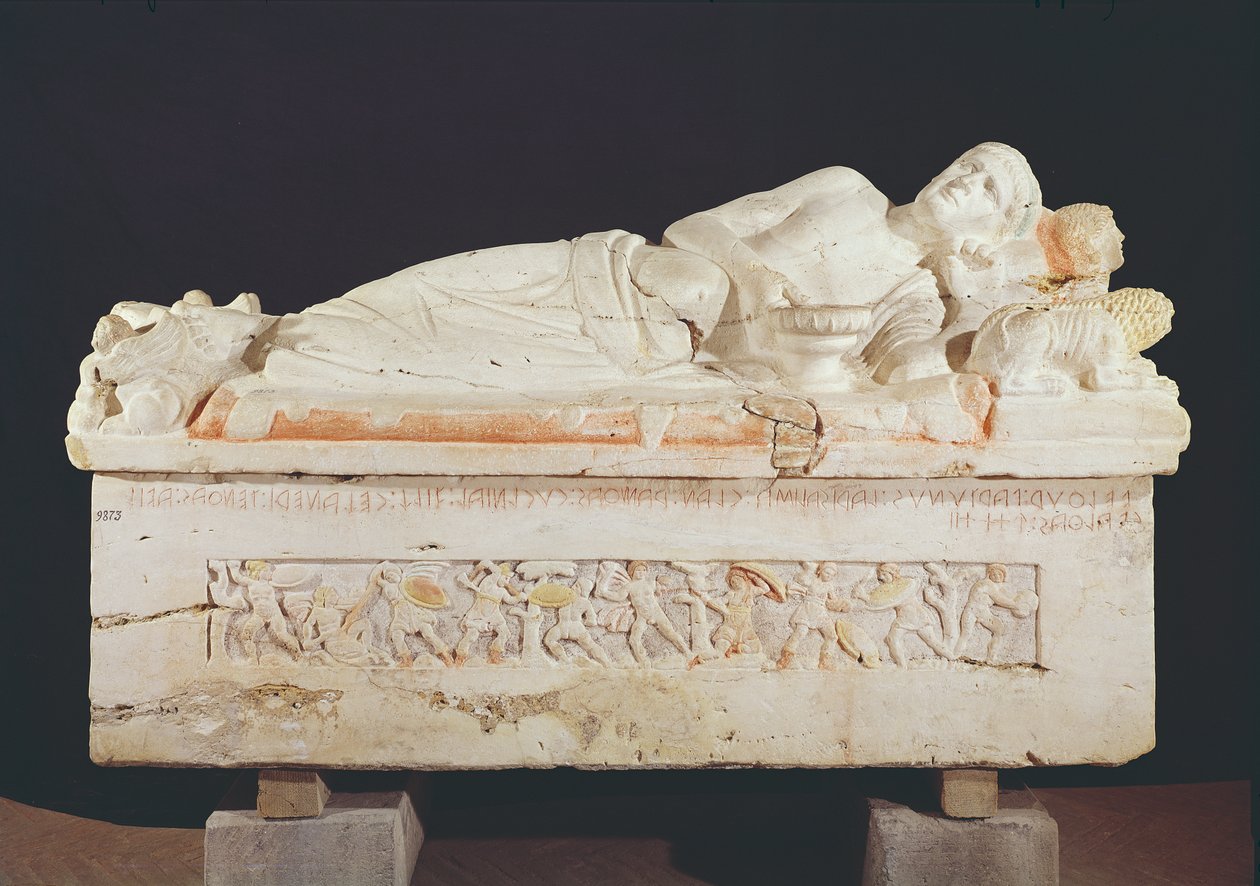 Sarcophage de Velthur Partunus, 8e-1er siècle av. J.-C. (terre cuite) - Etruscan