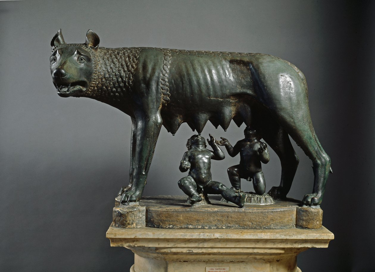 Louve capitoline (sculpture en bronze, 500 av. J.-C.) - Etruscan