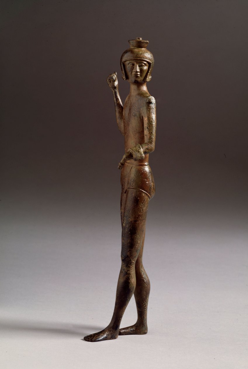 Civilisation étrusque : statuette de guerrier en bronze - Etruscan