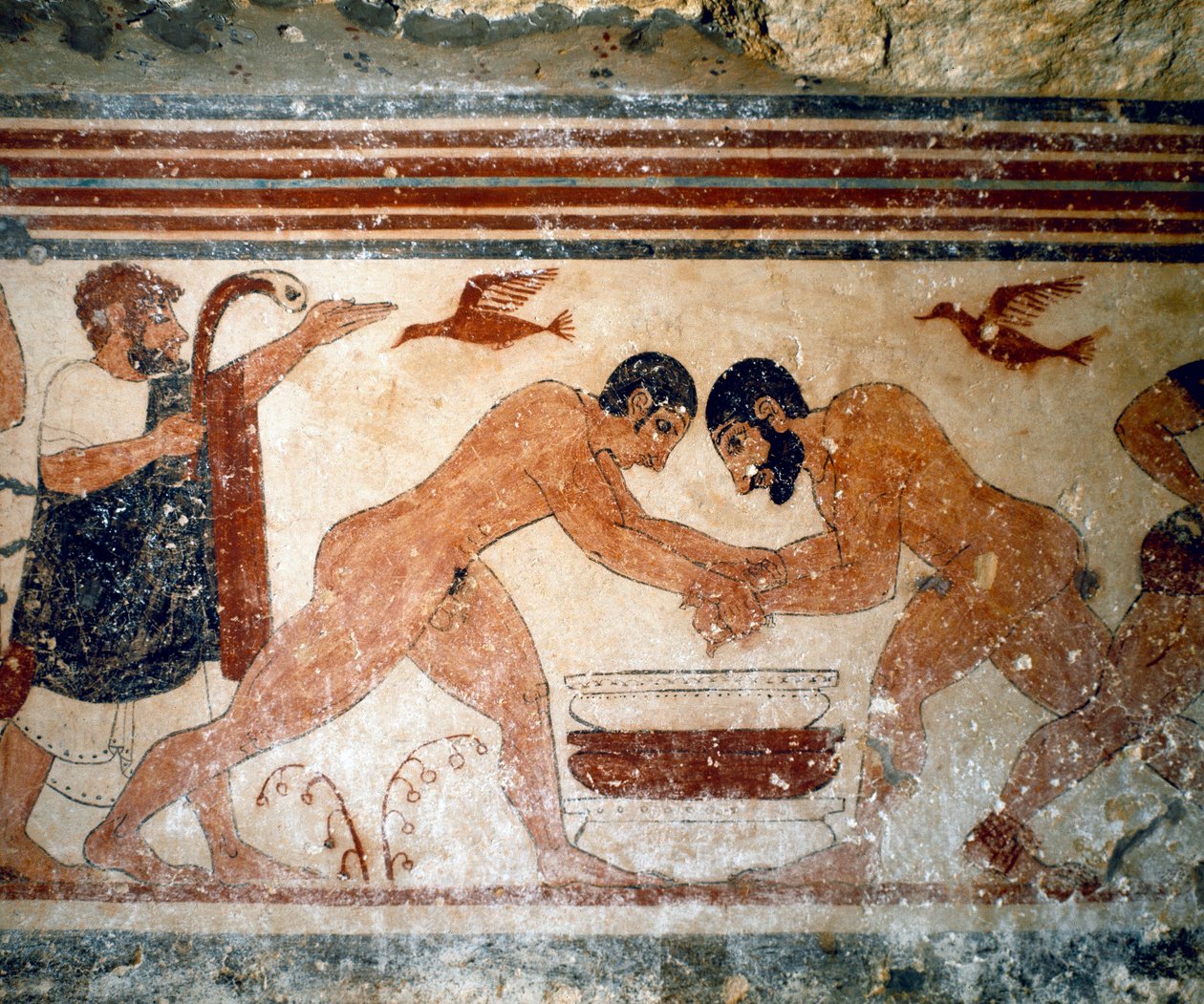 Deux lutteurs. (détail) - Etruscan