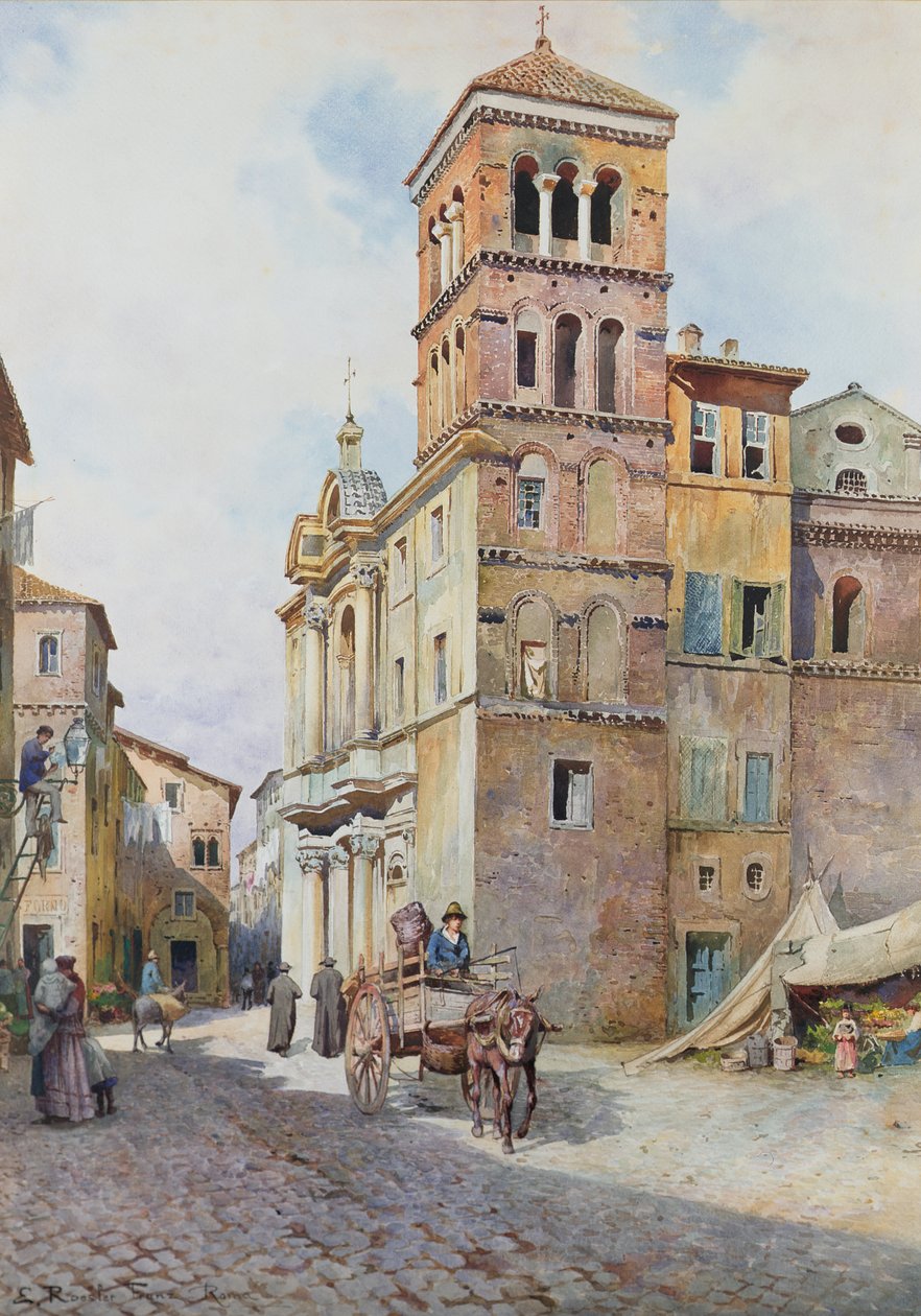 Vue de Santa Maria in Monticelli, Rome - Ettore Roesler Franz