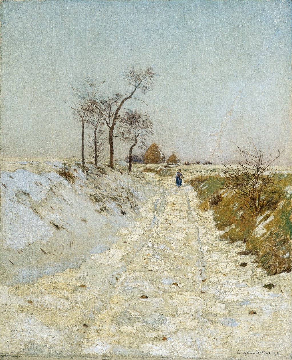 Chemin creux en hiver - Eugen Jettel