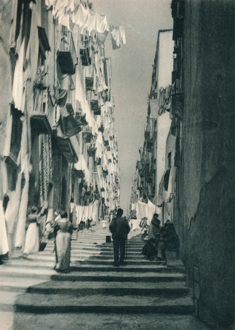 Rue en banlieue, Naples, Italie, 1927 - Eugen Poppel